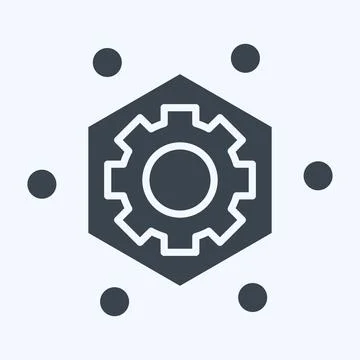 Icon Frame Work. related to Printing symbol. glyph style. design editable Illustrazione stock