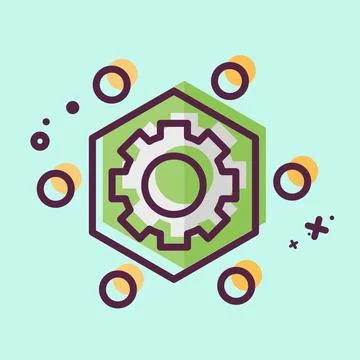 Icon Frame Work. related to Printing symbol. MBE style. design editable Stock Illustration