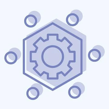 Icon Frame Work. related to Printing symbol. two tone style. design editable Stock Illustration