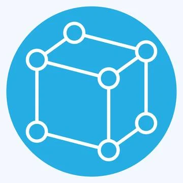 Icon Framework. related to 3D Visualization symbol. blue eyes style. simple.. 스톡 일러스트