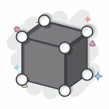 Icon Framework. related to 3D Visualization symbol. comic style. simple des.. 스톡 일러스트
