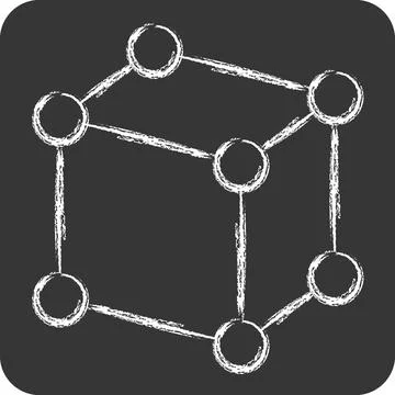 Icon Framework. related to 3D Visualization symbol. chalk Style. simple des.. 스톡 일러스트