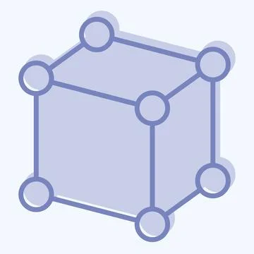 Icon Framework. related to 3D Visualization symbol. two tone style. simple .. 스톡 일러스트