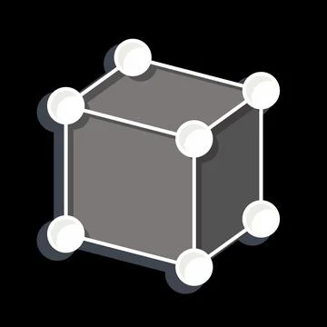 Icon Framework. related to 3D Visualization symbol. glossy style. simple de.. 스톡 일러스트