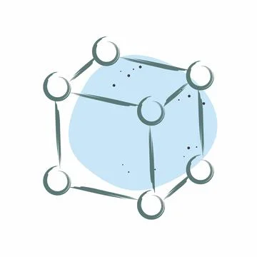 Icon Framework. related to 3D Visualization symbol. Color Spot Style. simpl.. Illustrazione stock