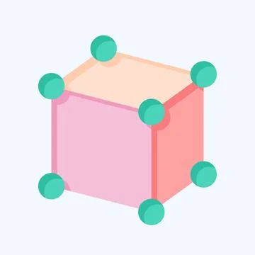 Icon Framework. related to 3D Visualization symbol. flat style. simple desi.. 스톡 일러스트