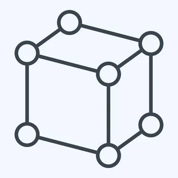 Icon Framework. related to 3D Visualization symbol. line style. simple desi.. 스톡 일러스트