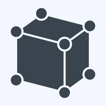 Icon Framework. related to 3D Visualization symbol. glyph style. simple des.. Stock Illustration