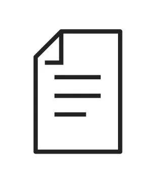 Icon of free document. Checklist, file, document. Paperwork concept vector Stock Illustration
