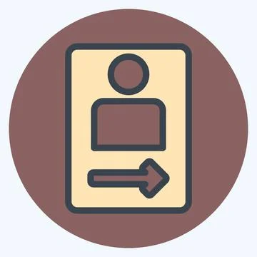 Icon Front Camera - Color Mate Style - Simple illustration,Editable stroke Stock Illustration