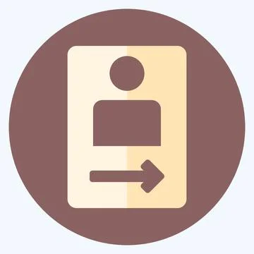 Icon Front Camera - Flat Style - Simple illustration,Editable stroke Stock Illustration