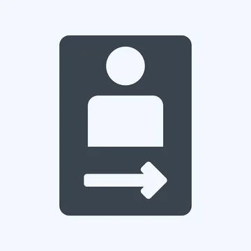 Icon Front Camera - Glyph Style - Simple illustration,Editable stroke Stock Illustration