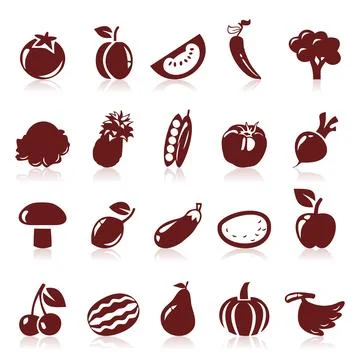 Icon fruit Foto stock