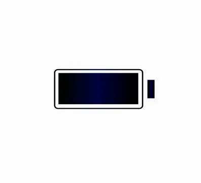 Icon full charge in battery. Vector icon for smartphone or web site. Stock Illustration