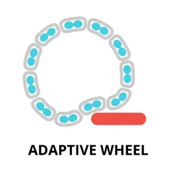 Icon of future technology - adaptive wheel Stock Illustration