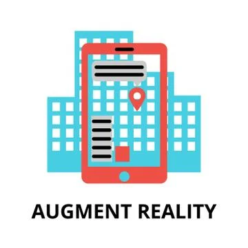 Icon of future technology - augment reality Illustrazione stock