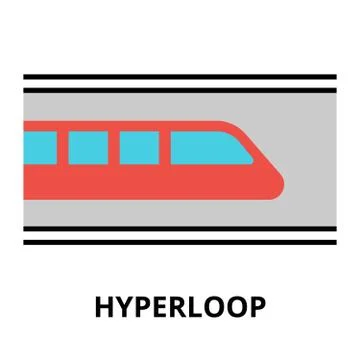 Icon of future technology - hyperloop Illustrazione stock