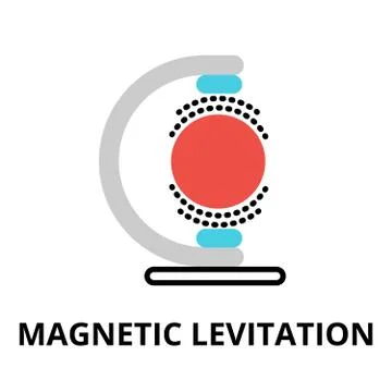 Icon of future technology - magnetic levitation Illustrazione stock