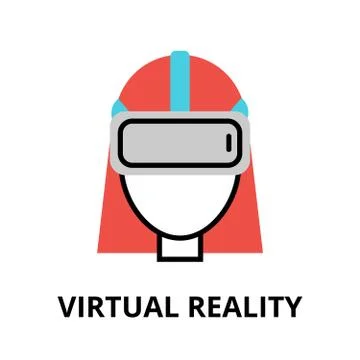 Icon of future technology - virtual reality Illustrazione stock