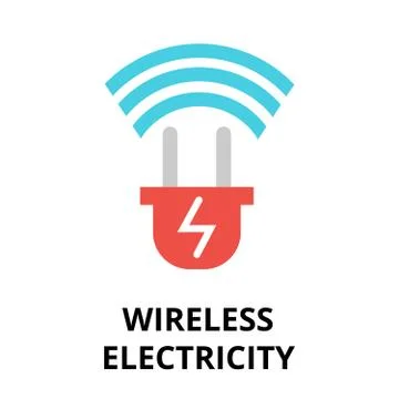 Icon of future technology - wireless elecricity Stock Illustration