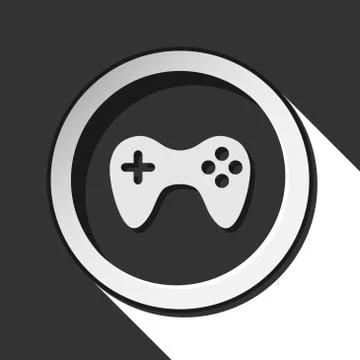 Icon - game pad with shadow Stock Illustration