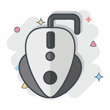 Icon Gaming Mouse. related to Computer symbol. comic style. simple design e.. 스톡 일러스트