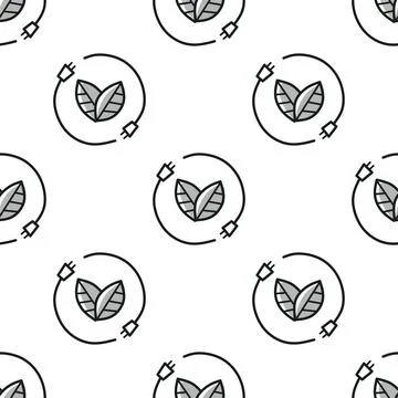 Icon with garbage recycling bin pattern for paper design. Seamless vector Illustrazione stock