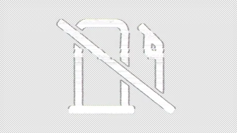 Icon gas pump slash is distorted. Glitch. Noise, chromatic aberration, geometric 스톡 동영상 305980601