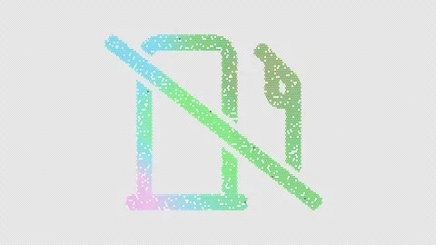 Icon gas pump slash is made up of LED square shapes that shimmer and flicker. Video stock 297445228
