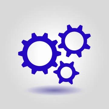 Icon of gears. Flat style Stock Illustration