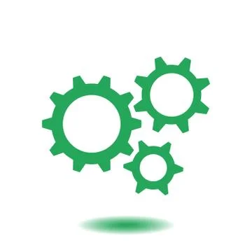 Icon of gears. Flat style Stock Illustration