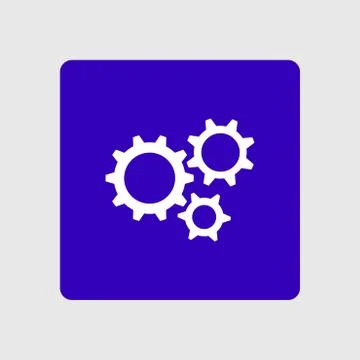 Icon of gears. Flat style. Stock Illustration