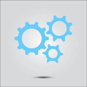 Icon of gears. Flat style. Stock Illustration