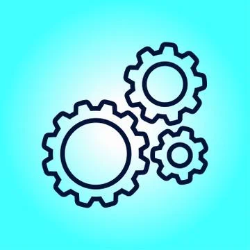 Icon of gears Stock Illustration