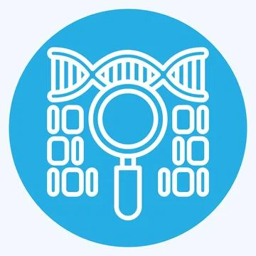 Icon Genetic Code. related to Biochemistry symbol. blue eyes style. simple .. イラスト素材
