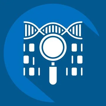 Icon Genetic Code. related to Biochemistry symbol. long shadow style. simpl.. Stock Illustration