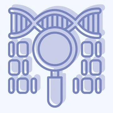 Icon Genetic Code. related to Biochemistry symbol. two tone style. simple d.. イラスト素材
