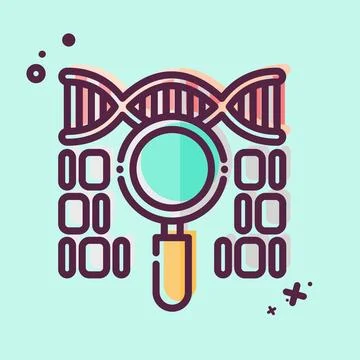 Icon Genetic Code. related to Biochemistry symbol. MBE style. simple design.. Stock Illustration