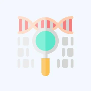 Icon Genetic Code. related to Biochemistry symbol. flat style. simple desig.. Illustrazione stock