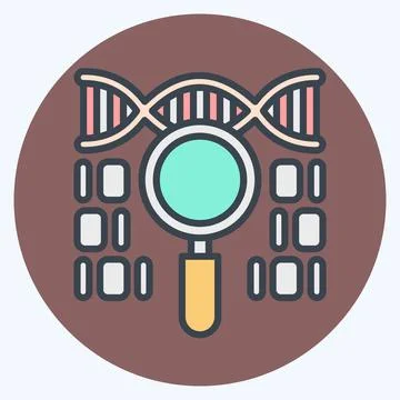 Icon Genetic Code. related to Biochemistry symbol. color mate style. simple.. イラスト素材