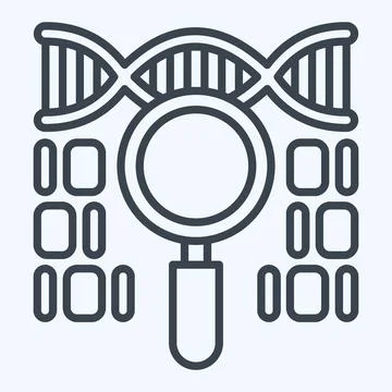 Icon Genetic Code. related to Biochemistry symbol. line style. simple desig.. イラスト素材