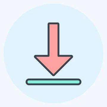 Icon Get App. suitable for Infographics symbol. color mate style. simple desi Stock Illustration