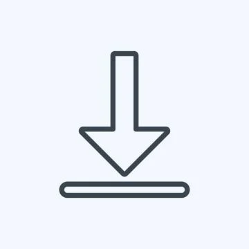 Icon Get App. suitable for Infographics symbol. line style. simple design edi Stock Illustration