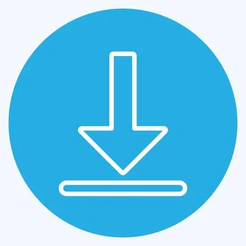 Icon Get App. suitable for Infographics symbol. blue eyes style. simple desig Stock Illustration