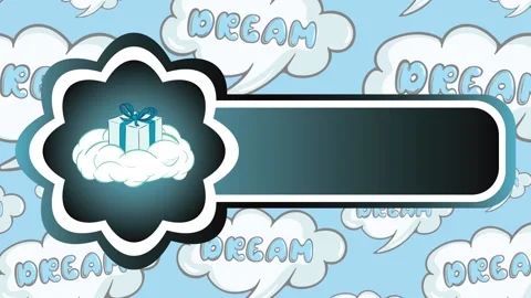 Icon gift on cloud and dreams Stock Footage 95683930