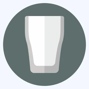 Icon Glass - Flat Style - Simple illustration,Editable stroke 스톡 일러스트