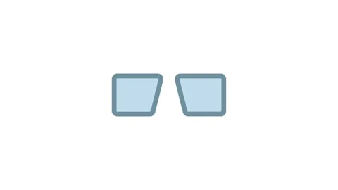 Icon of glasses representing the Windows Phone, symbolizing accessibility f.. Stock Footage 332905134