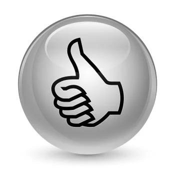 Like icon glassy white round button Stock Illustration