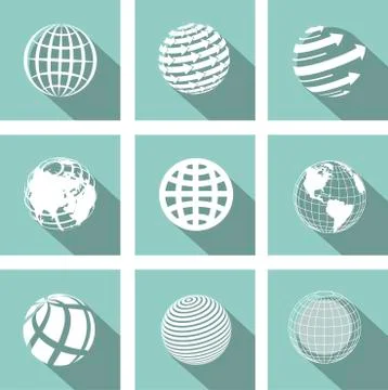Icon globe Illustrazione stock