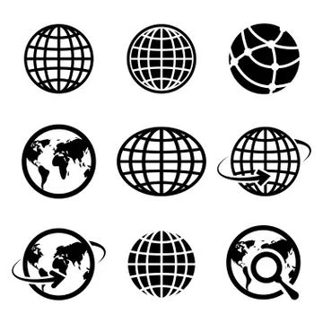 Icon globes Stock Illustration